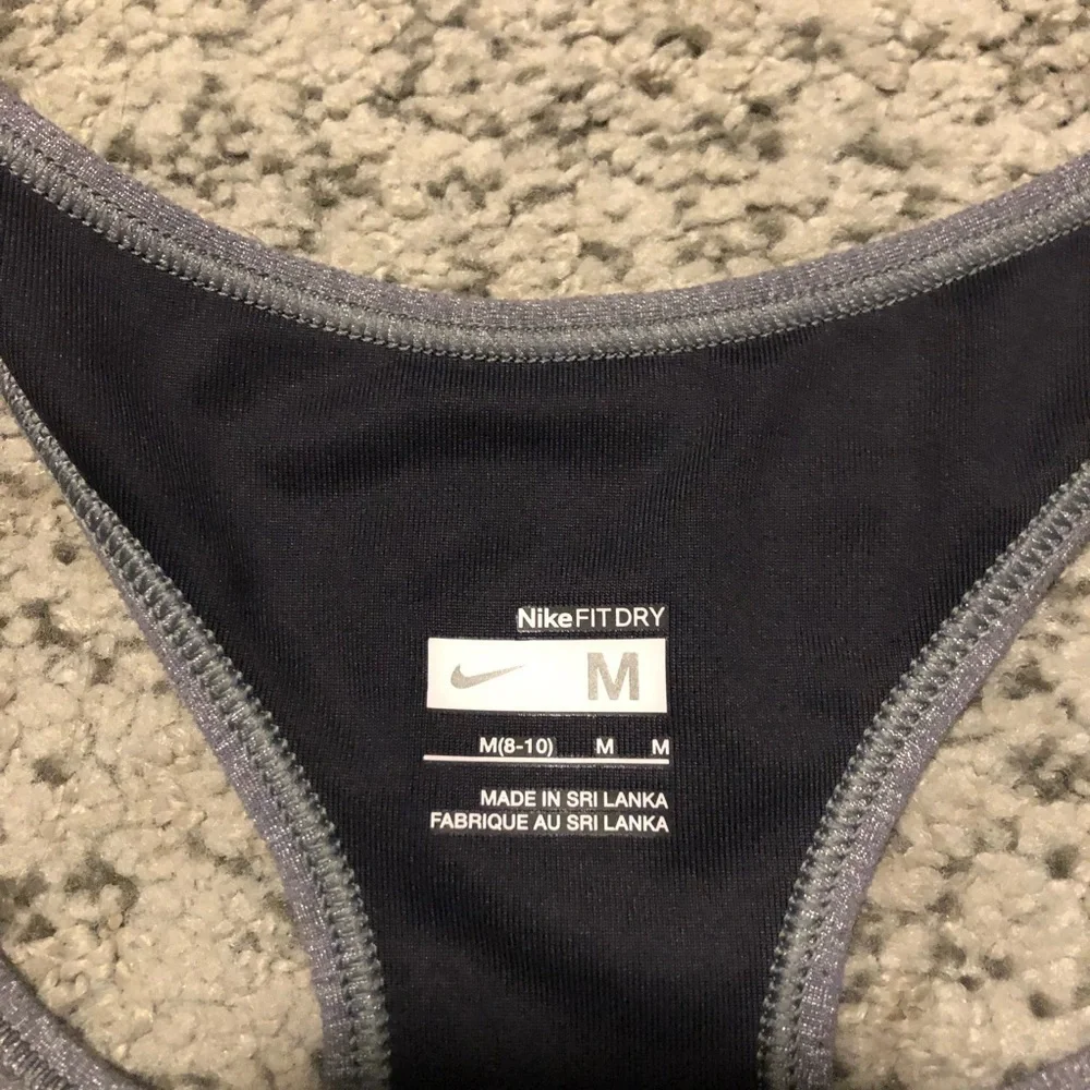 NikeFit Dry Gray & Black Sports Bra Size Medium